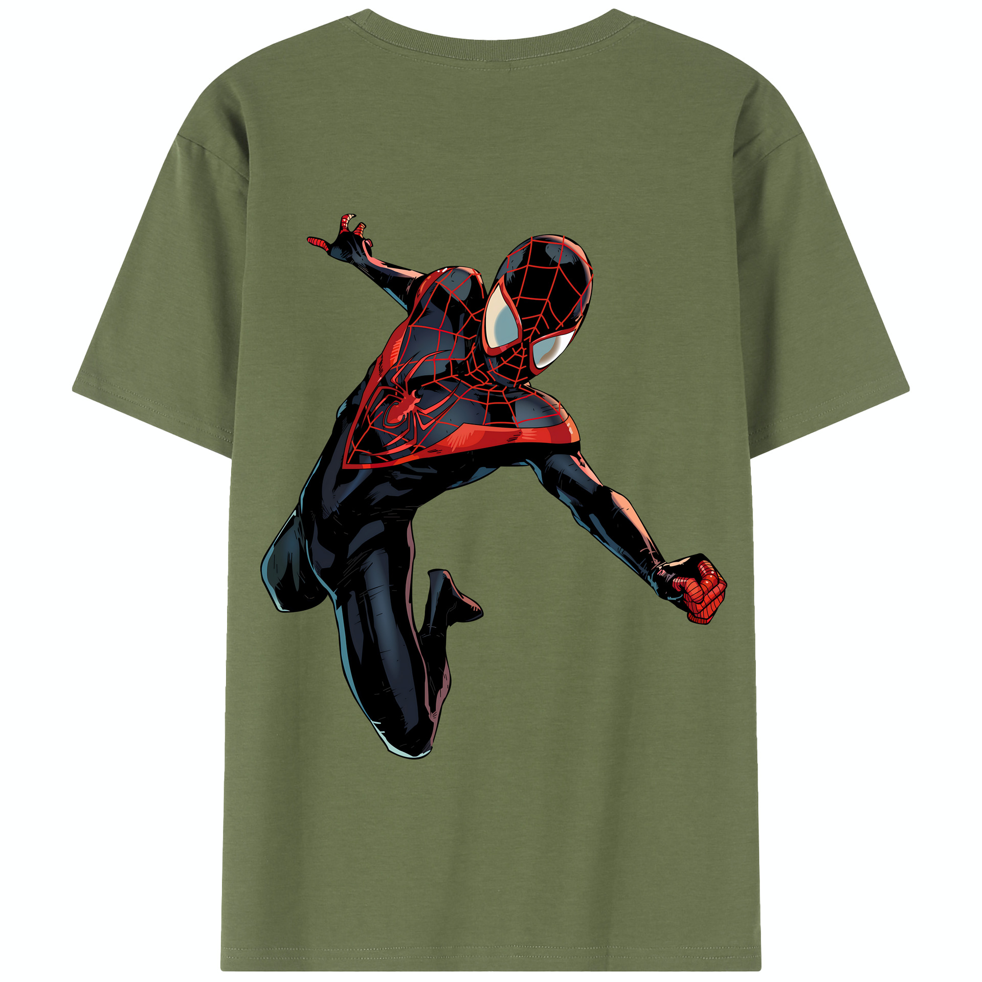 （画像用） Spider Man スパイダーマン 綿100％半袖Tシャツ（背面プリント）